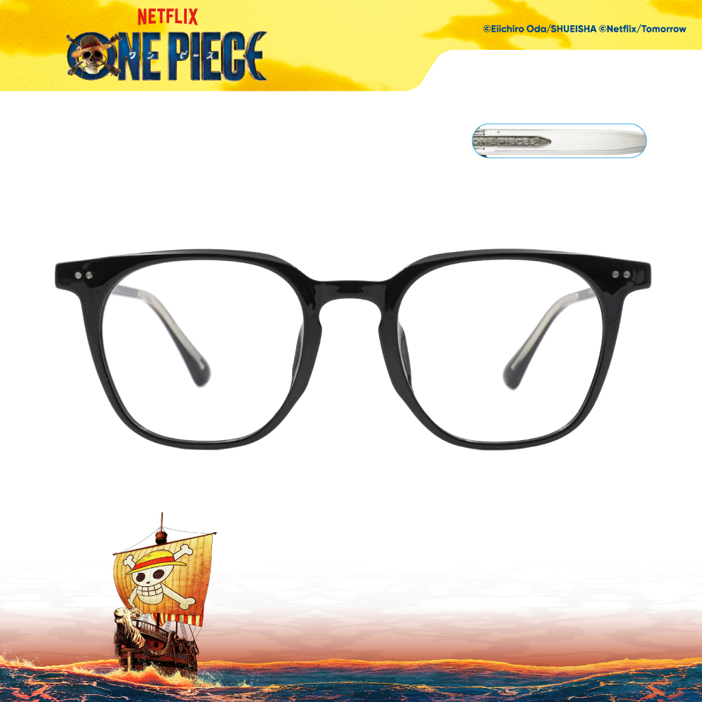 ONE PIECE |偉大航路 波士頓框眼鏡|漸層黑