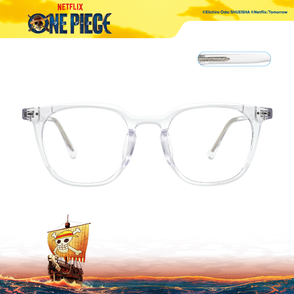 ONE PIECE |偉大航路 波士頓框眼鏡|清冷透