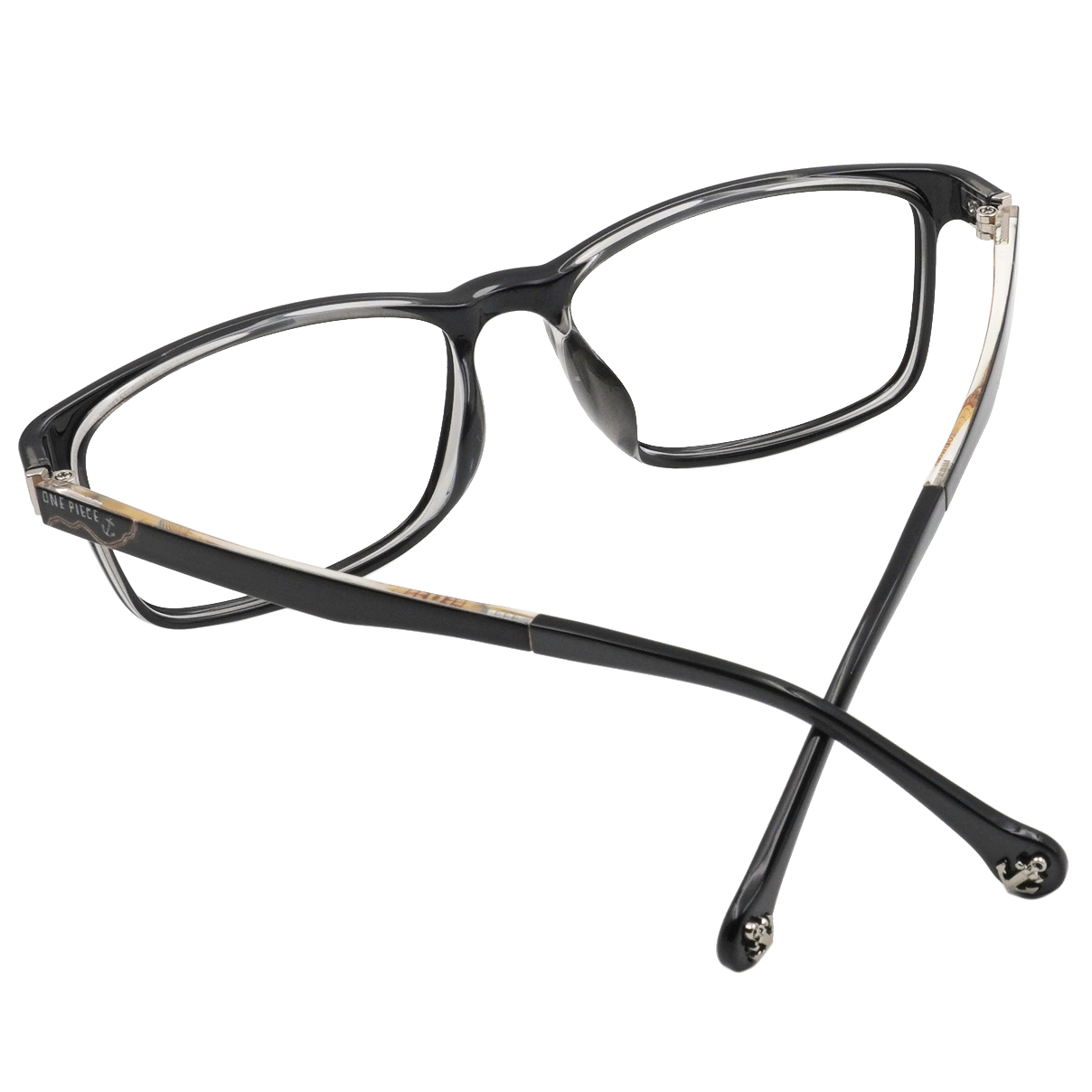 ONE PIECE |梅利號-航海地圖 長方框眼鏡|墨羽黑