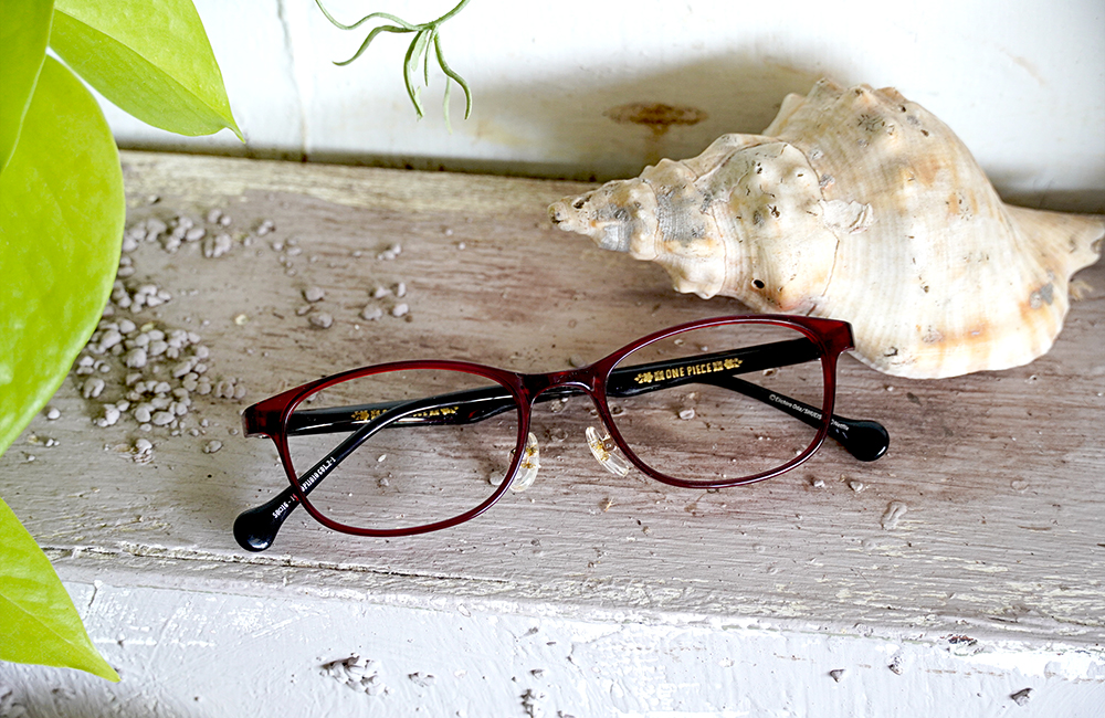 ONE PIECE |傳奇冒險 長方框眼鏡|波爾多紅