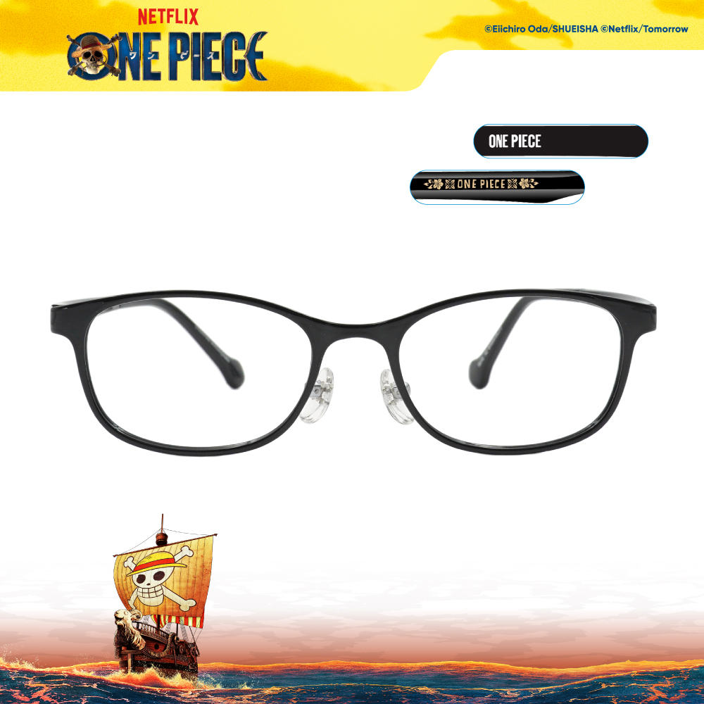 ONE PIECE |傳奇冒險 長方框眼鏡|琉璃黑