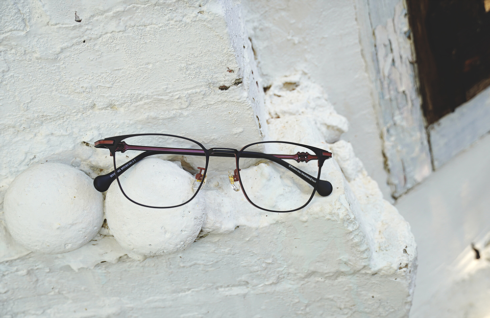 ONE PIECE |魯夫-草帽骷髏頭 波士頓框眼鏡|殷紅