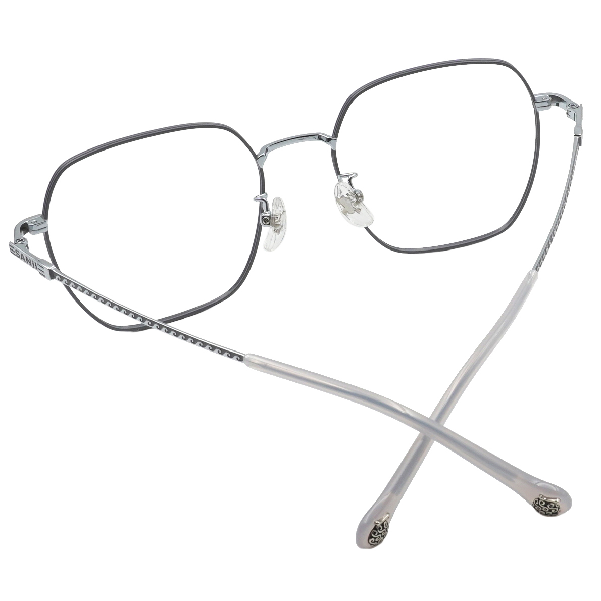 ONE PIECE |香吉士-刀叉風暴 多邊框眼鏡|冰山灰