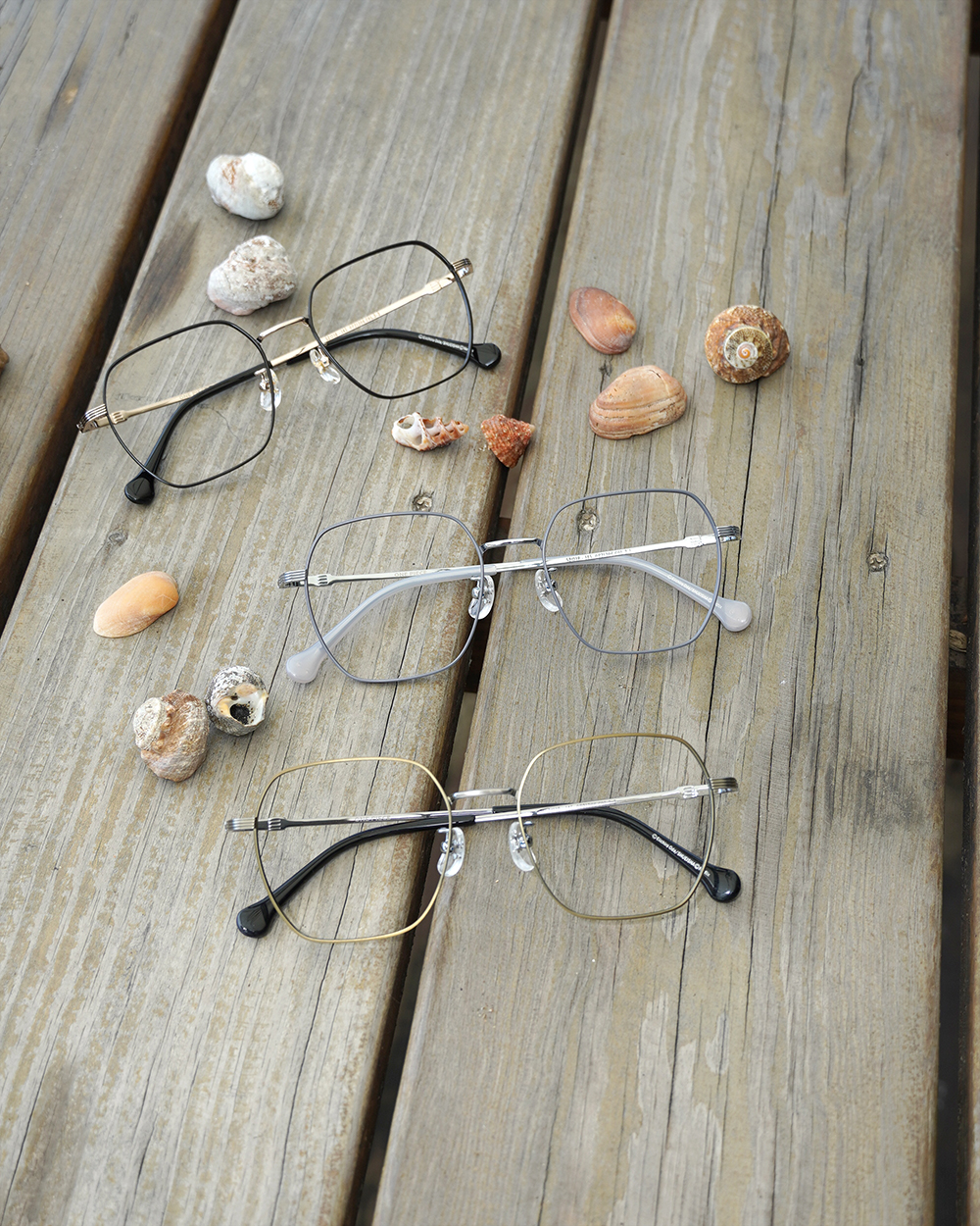 ONE PIECE |香吉士-刀叉風暴 多邊框眼鏡|紳士黑