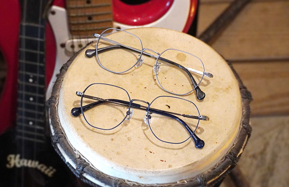 ONE PIECE |卡普-犬首海軍 多邊框眼鏡|海軍藍