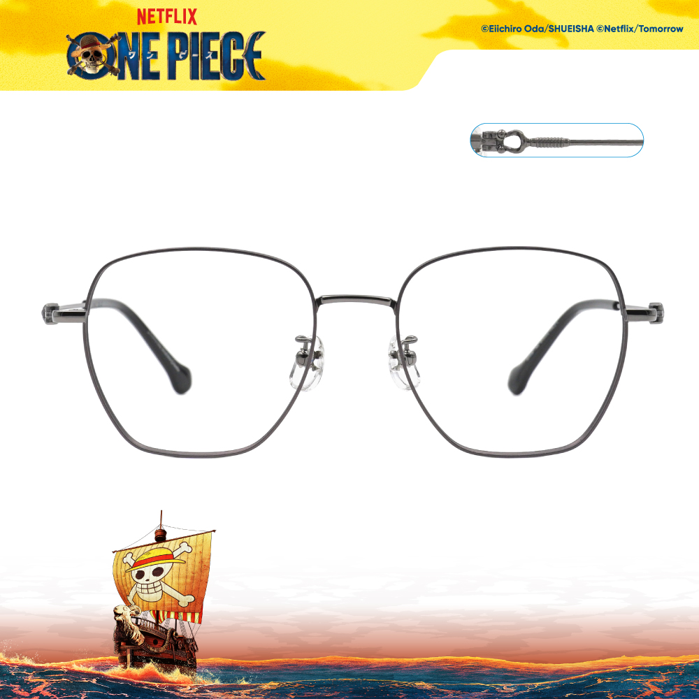 ONE PIECE |騙人布-完美狙擊 多邊框眼鏡|勇氣黑