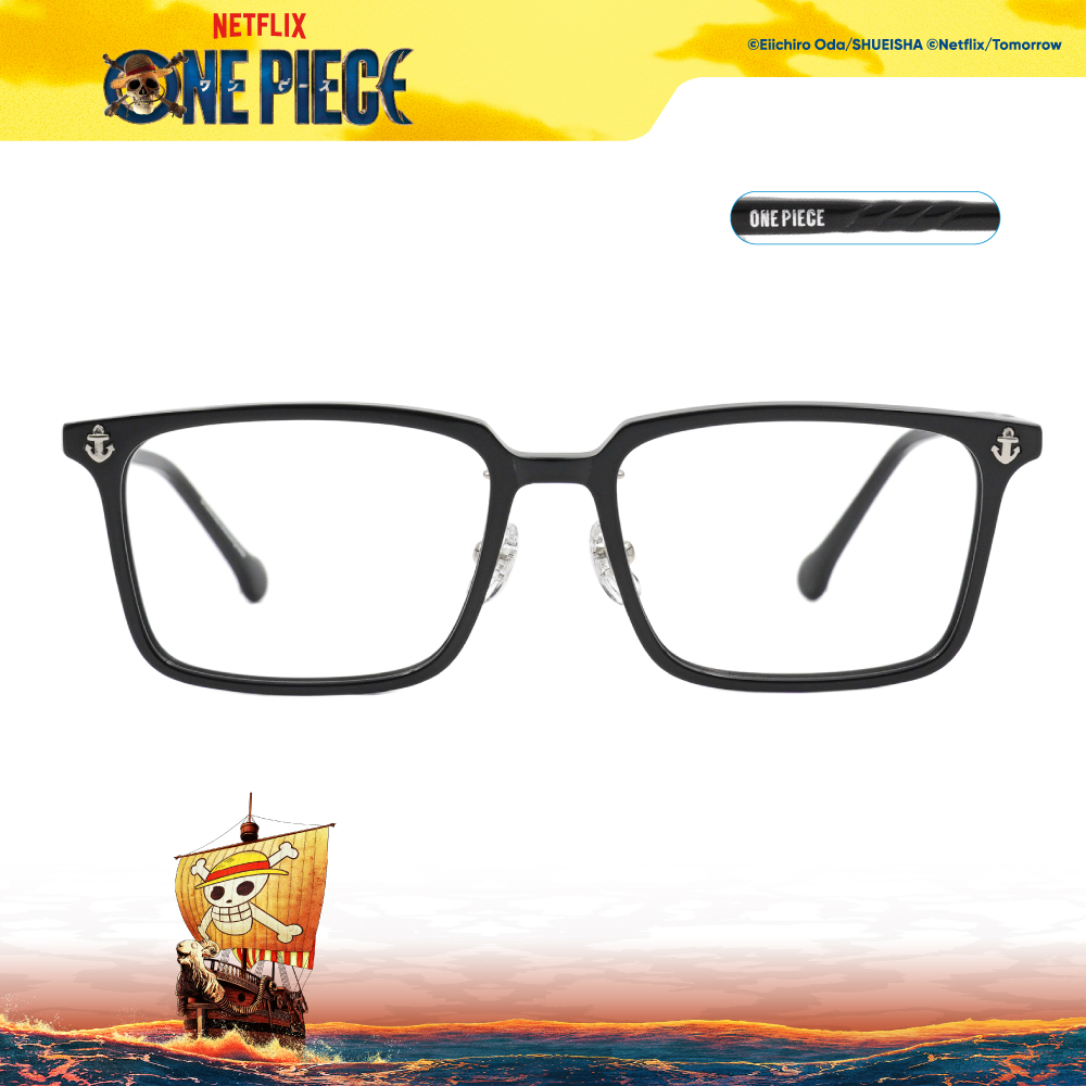 ONE PIECE |魯夫-武装色霸氣 方框眼鏡 |四檔黑
