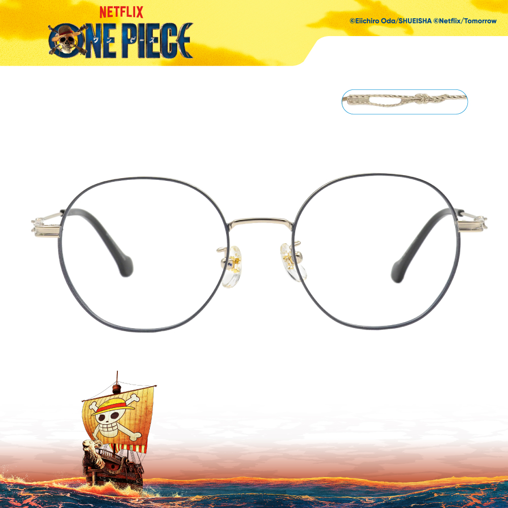 ONE PIECE |水手繩結 圓框眼鏡|沉穩灰