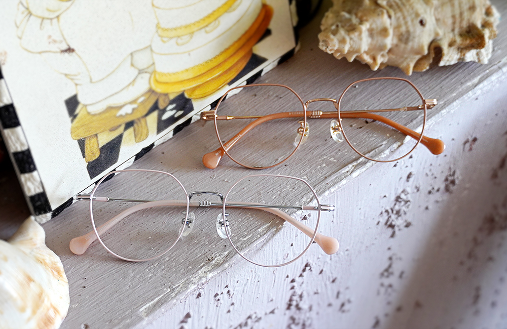 ONE PIECE |娜美-魔法天候棒 多邊框眼鏡|溫柔粉