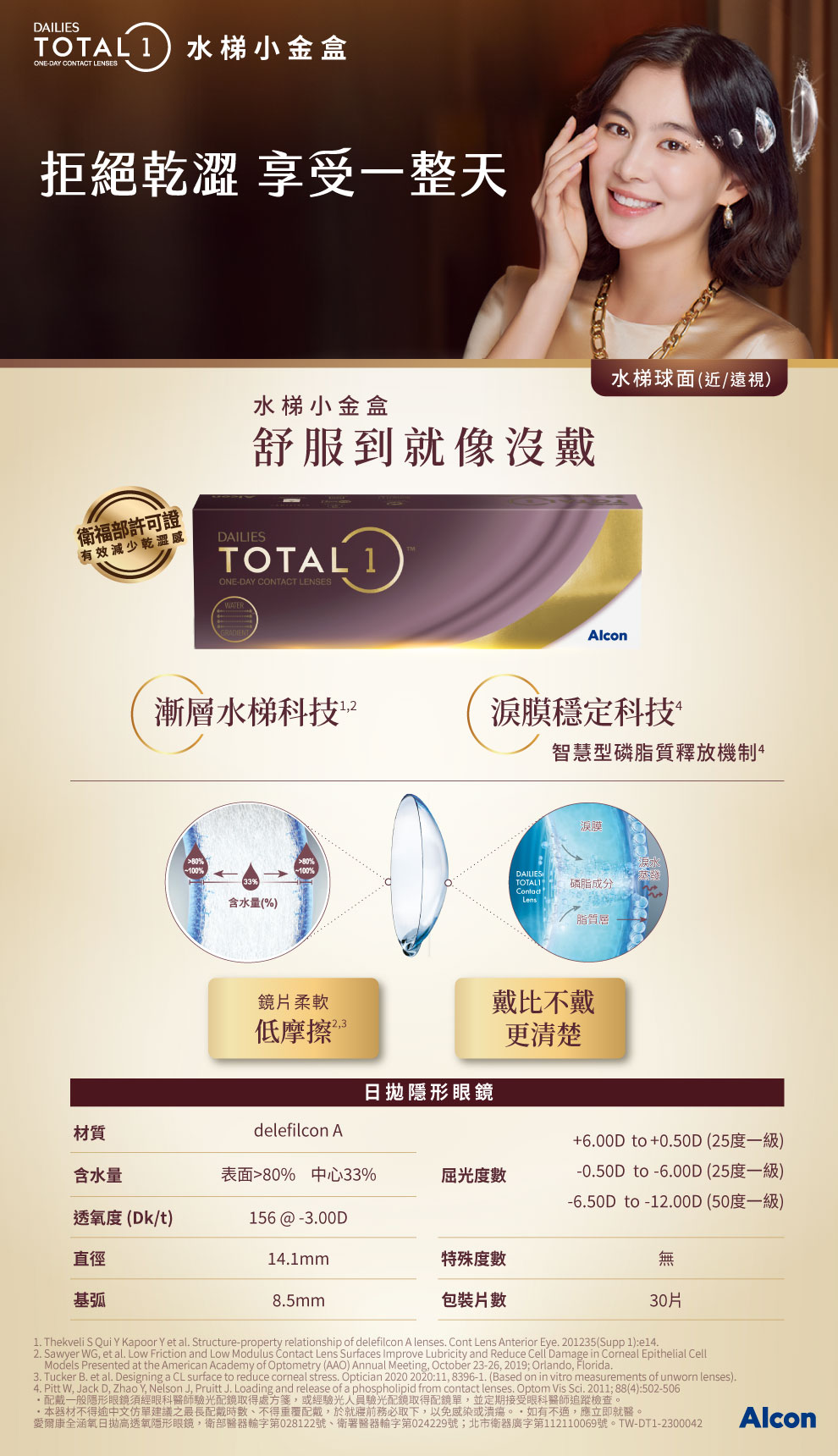 全涵氧日拋高透氧隱形眼鏡(30片裝)