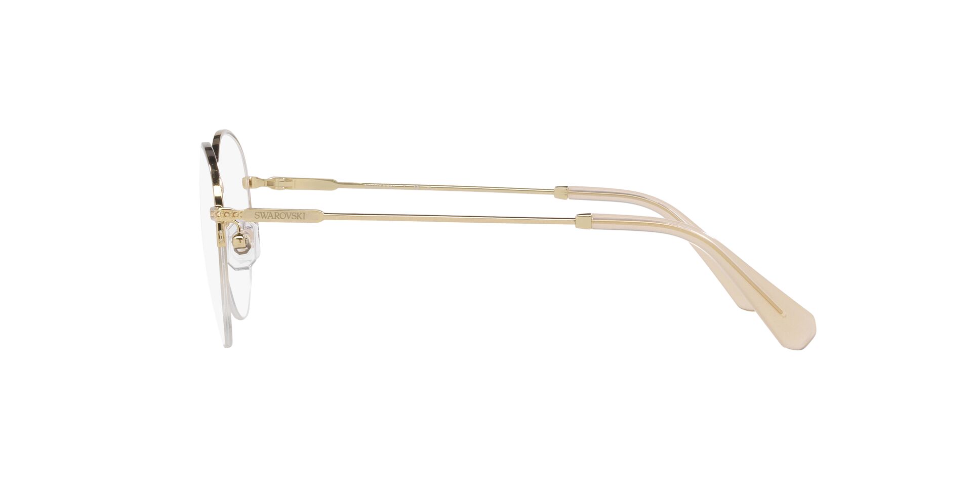 Swarovski |童話夢境圓框眼鏡 |柔和桃