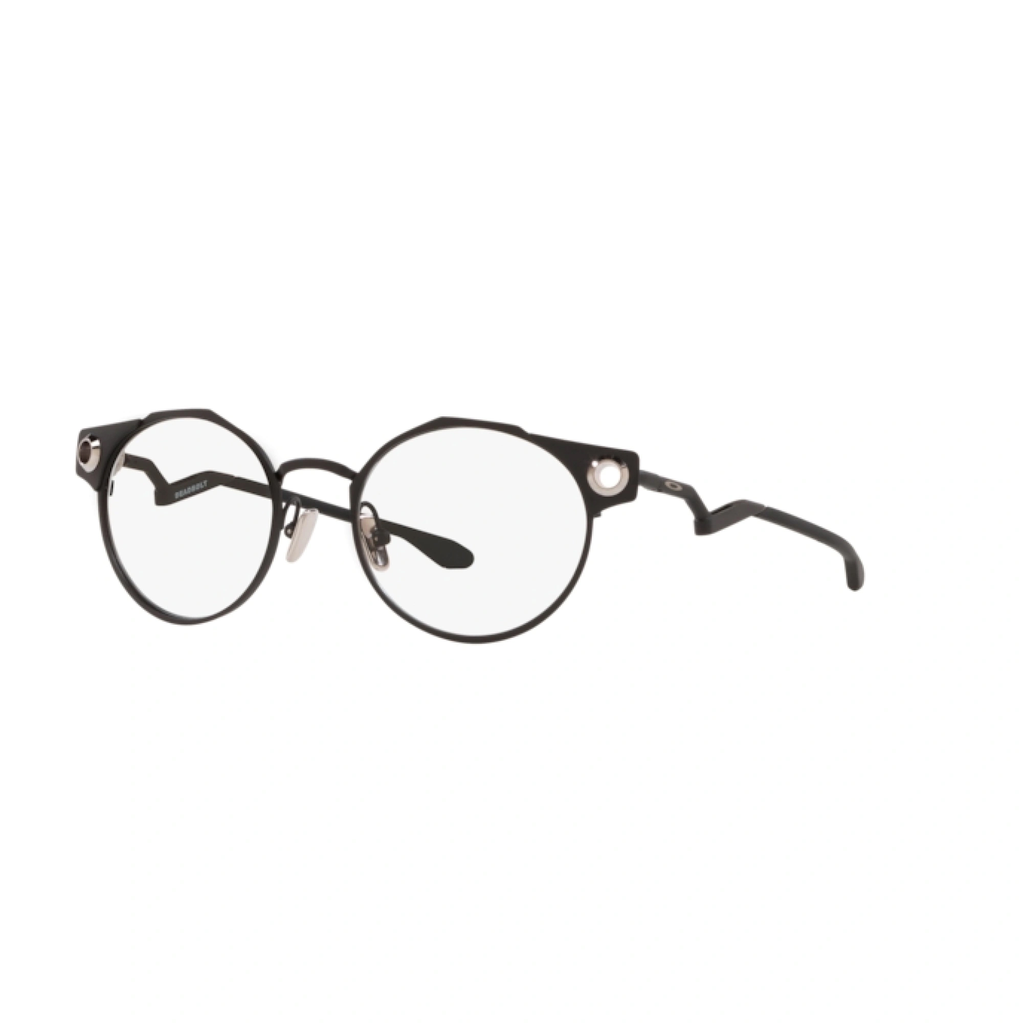 OAKLEY |獨特曲線圓框眼鏡 |經典黑