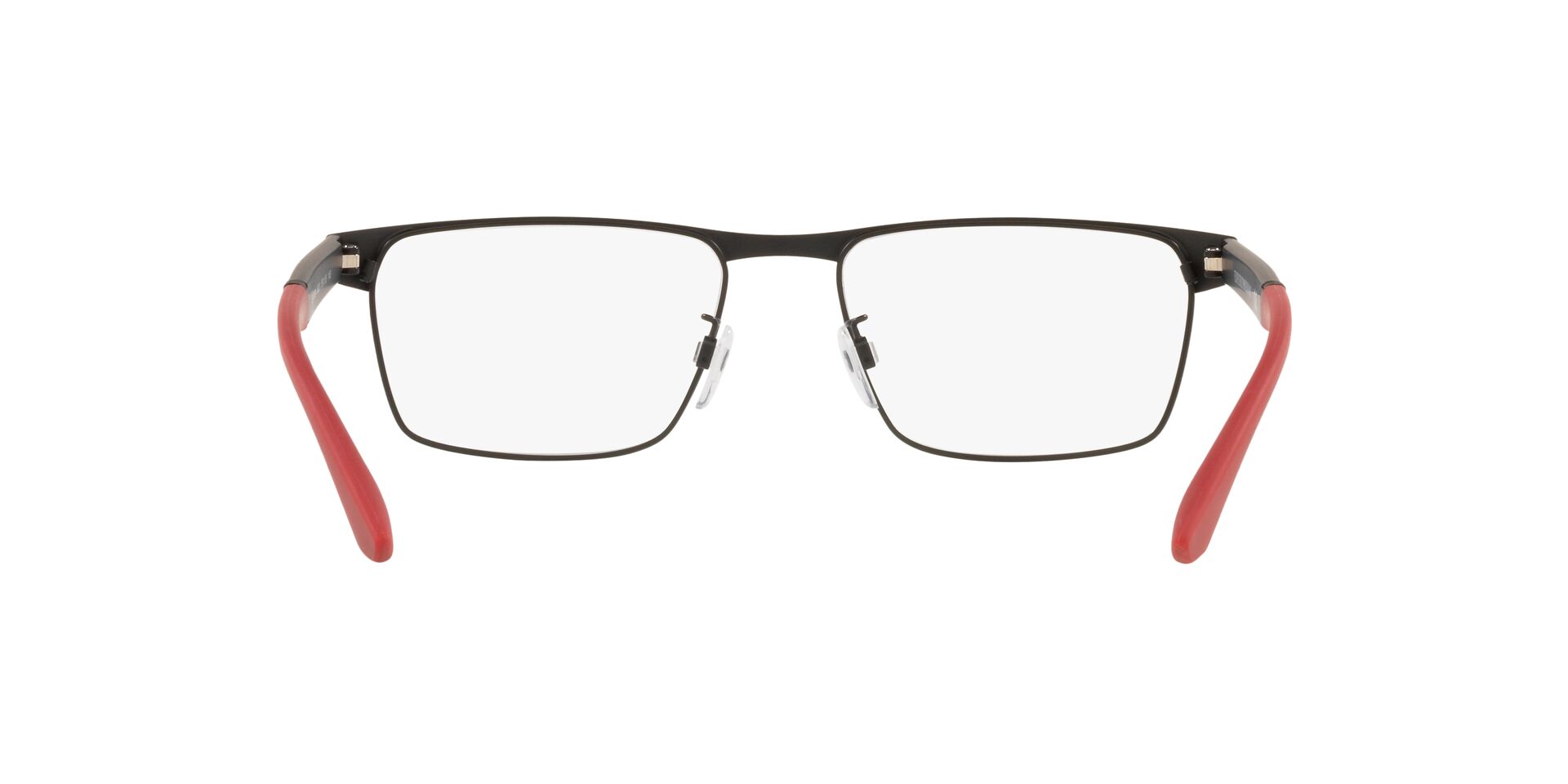 EMPORIO ARMANI |炙熱奇境長方框眼鏡 |熱情黑X紅