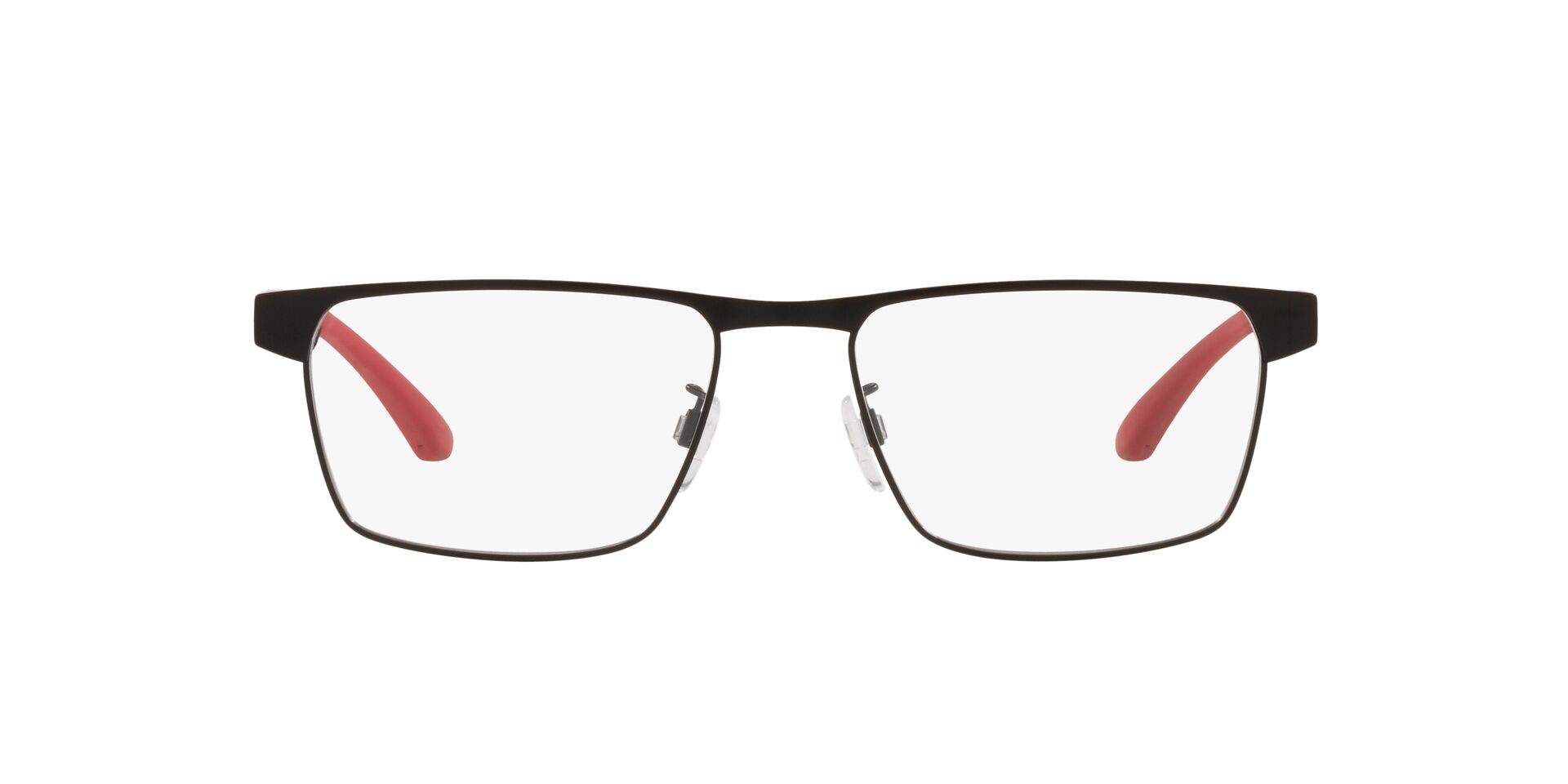 EMPORIO ARMANI |炙熱奇境長方框眼鏡 |熱情黑X紅