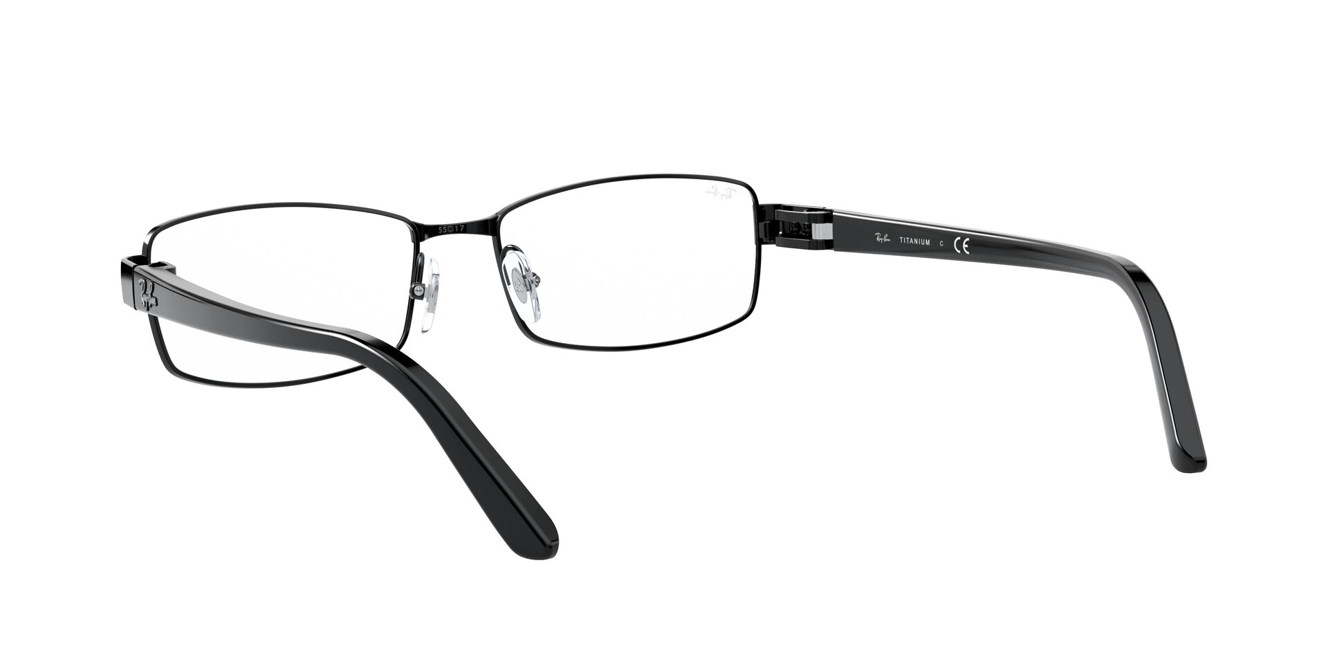 Ray Ban |知識寶藏長方框眼鏡 |光澤黑