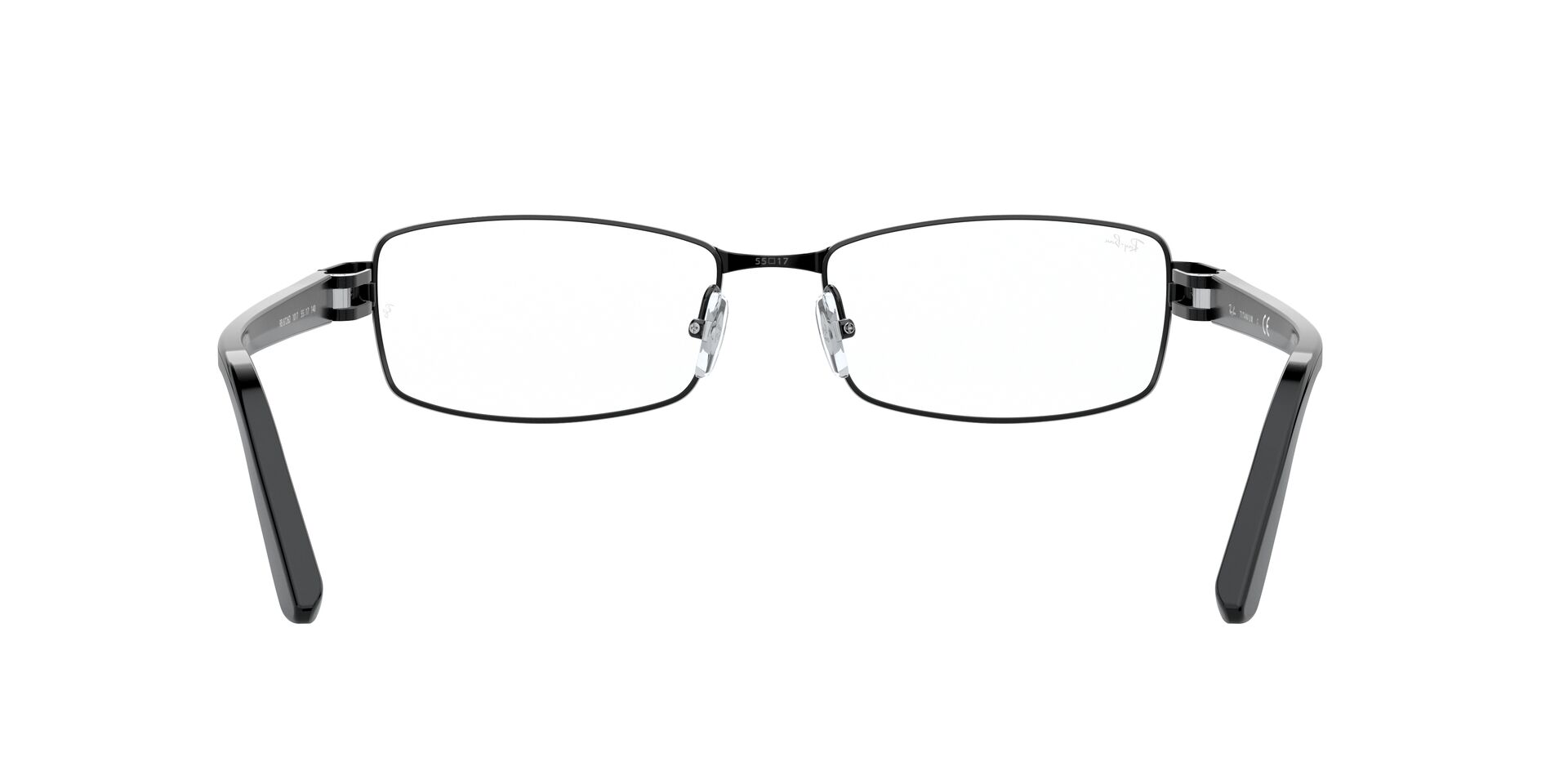 Ray Ban |知識寶藏長方框眼鏡 |光澤黑