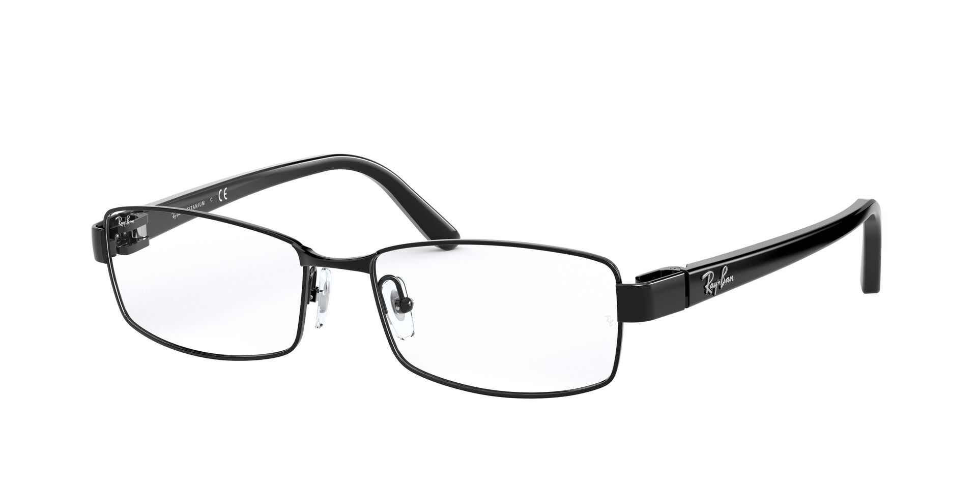 Ray Ban |知識寶藏長方框眼鏡 |光澤黑