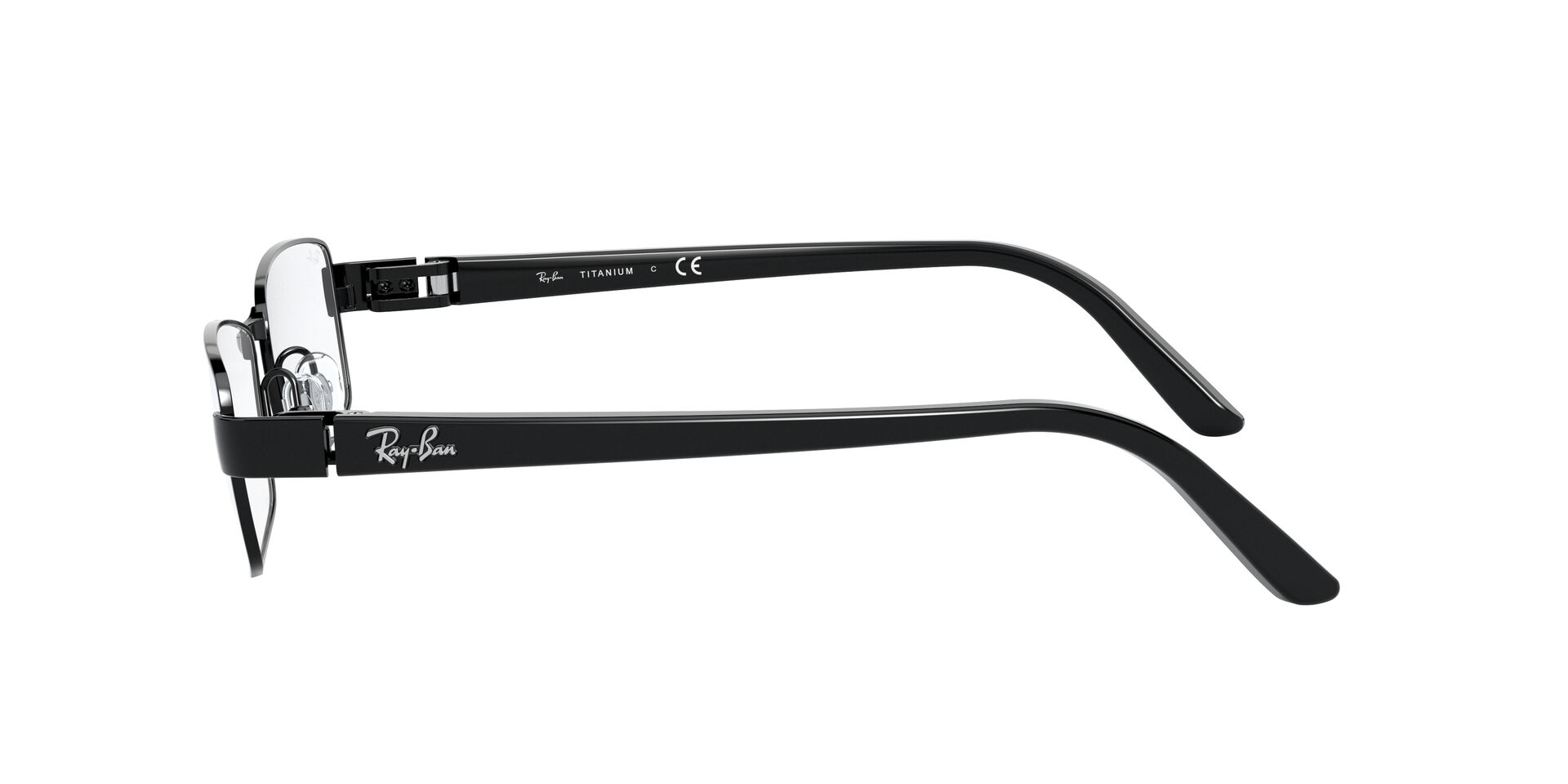 Ray Ban |知識寶藏長方框眼鏡 |光澤黑