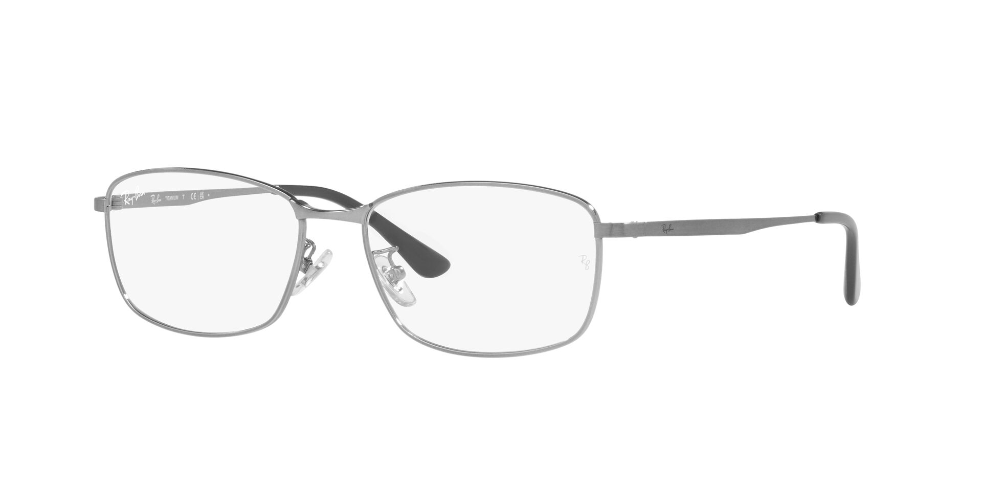 Ray Ban |精心長方框眼鏡 |夢幻銀
