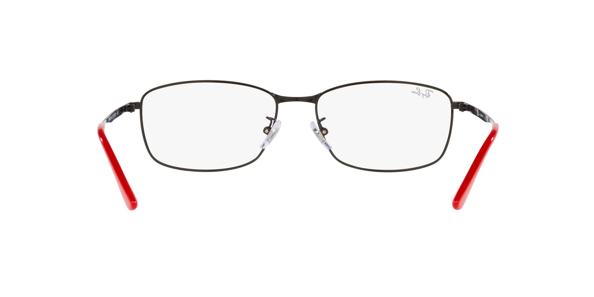 Ray Ban |精心長方框眼鏡 |黑X紅