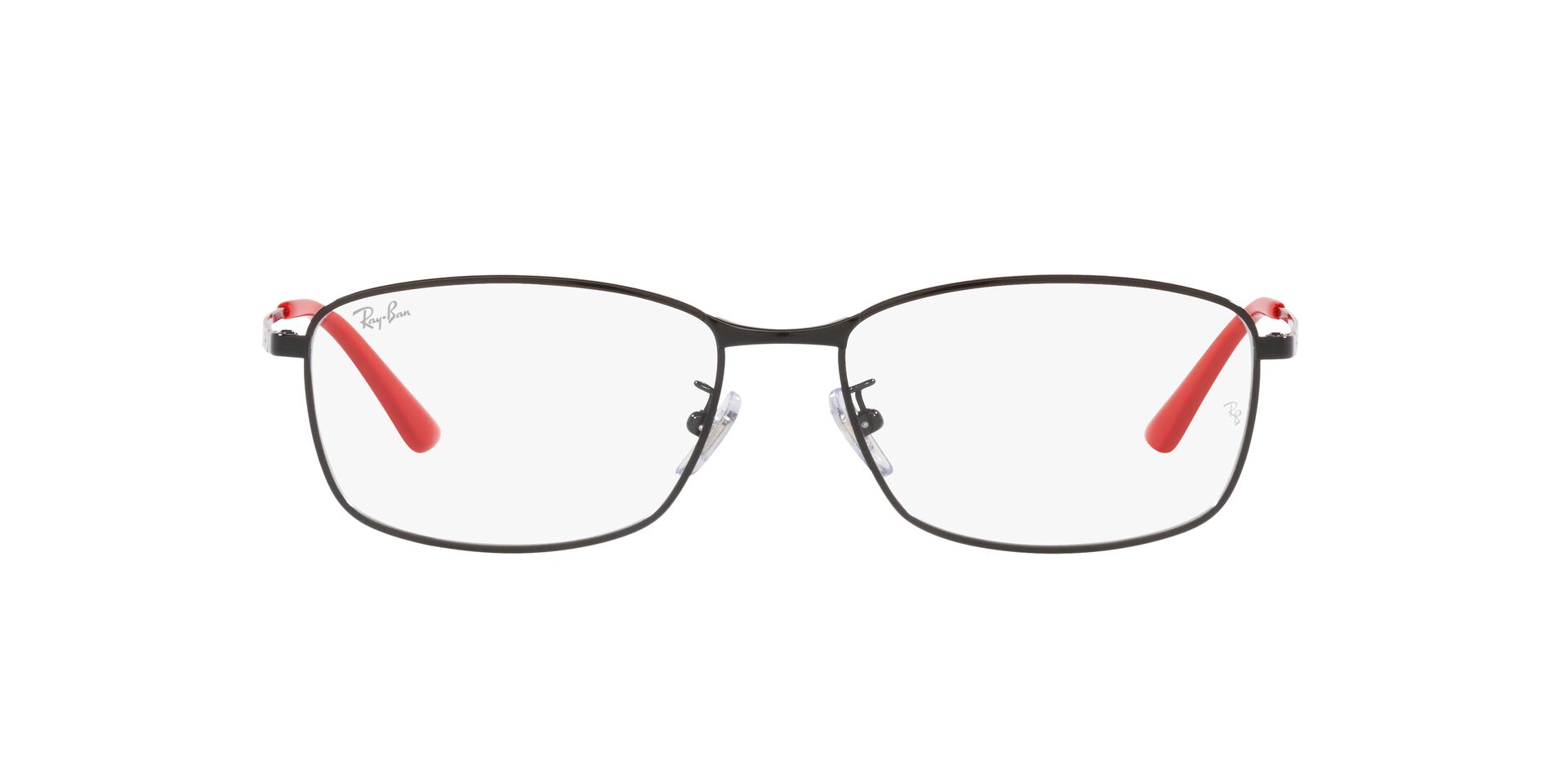 Ray Ban |精心長方框眼鏡 |黑X紅