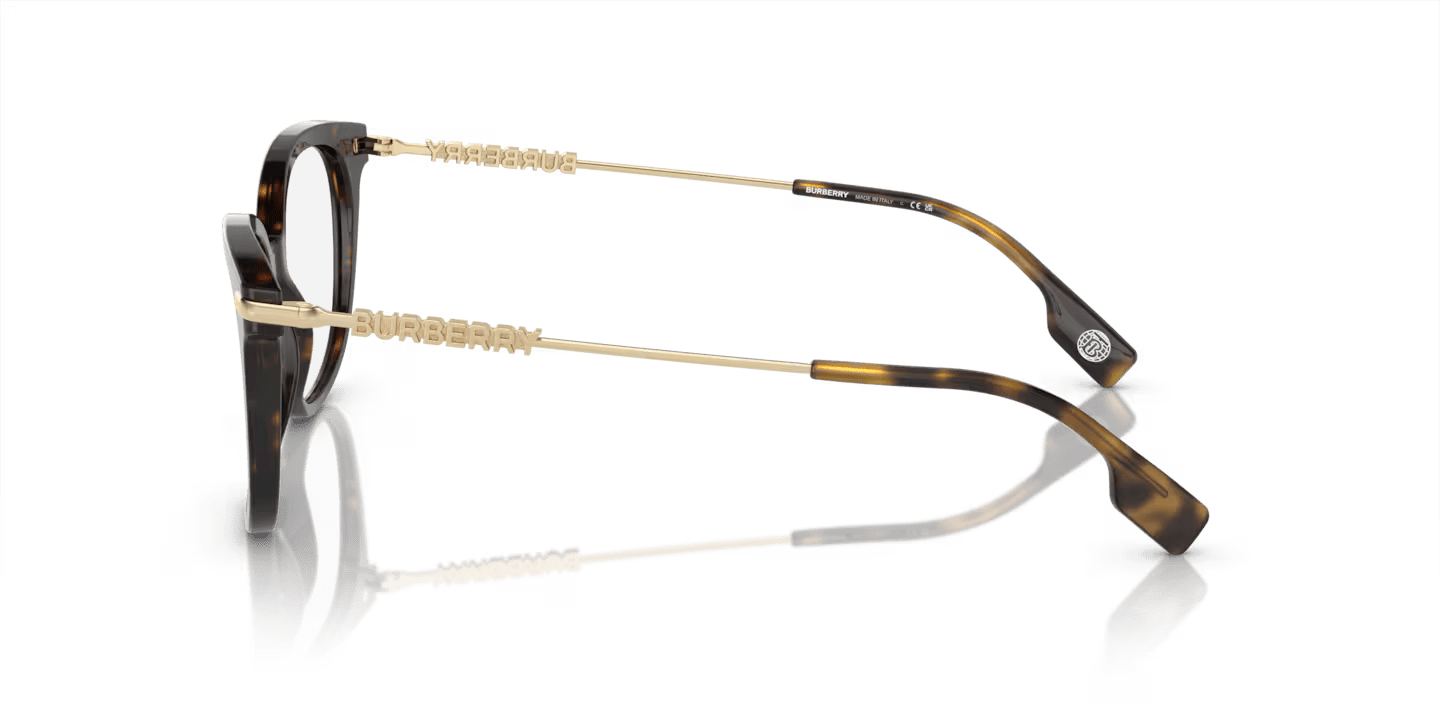 BURBERRY |獨特標誌圓框眼鏡 |現代玳瑁