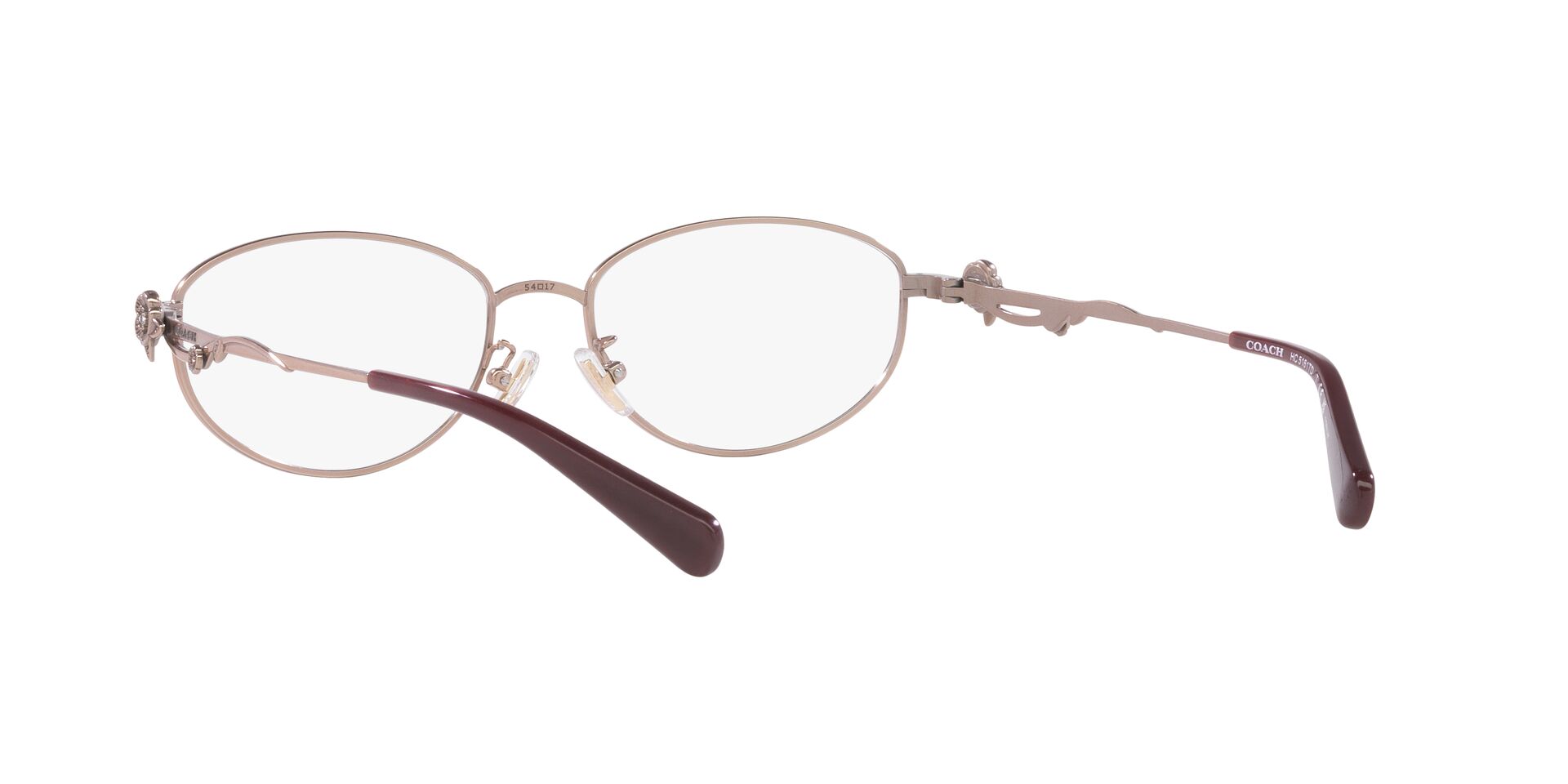 COACH | 玫瑰花束橢圓框眼鏡 |浪漫粉紫