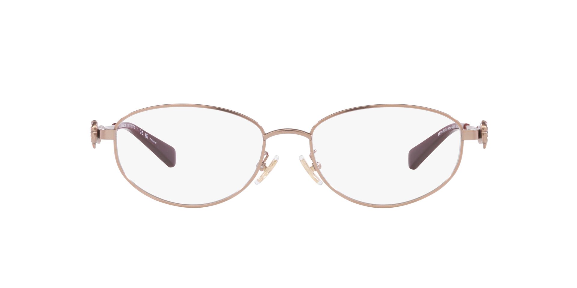 COACH | 玫瑰花束橢圓框眼鏡 |浪漫粉紫