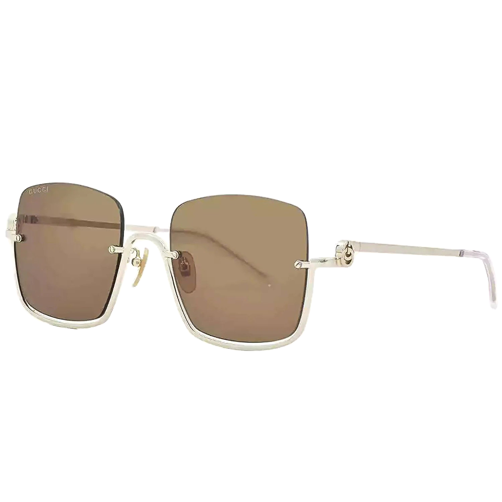 GUCCI | 倪妮同款半方框太陽眼鏡 |現代金