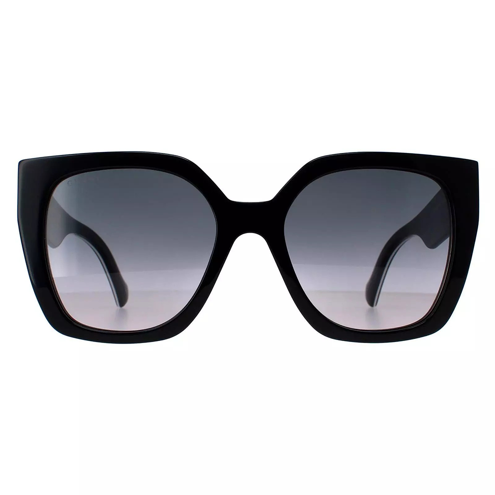 GUCCI | 犀利俐落多邊粗黑框太陽眼鏡 |漸層黑