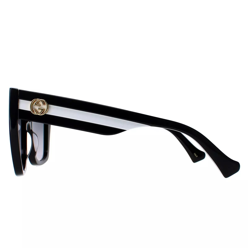 GUCCI | 犀利俐落多邊粗黑框太陽眼鏡 |漸層黑