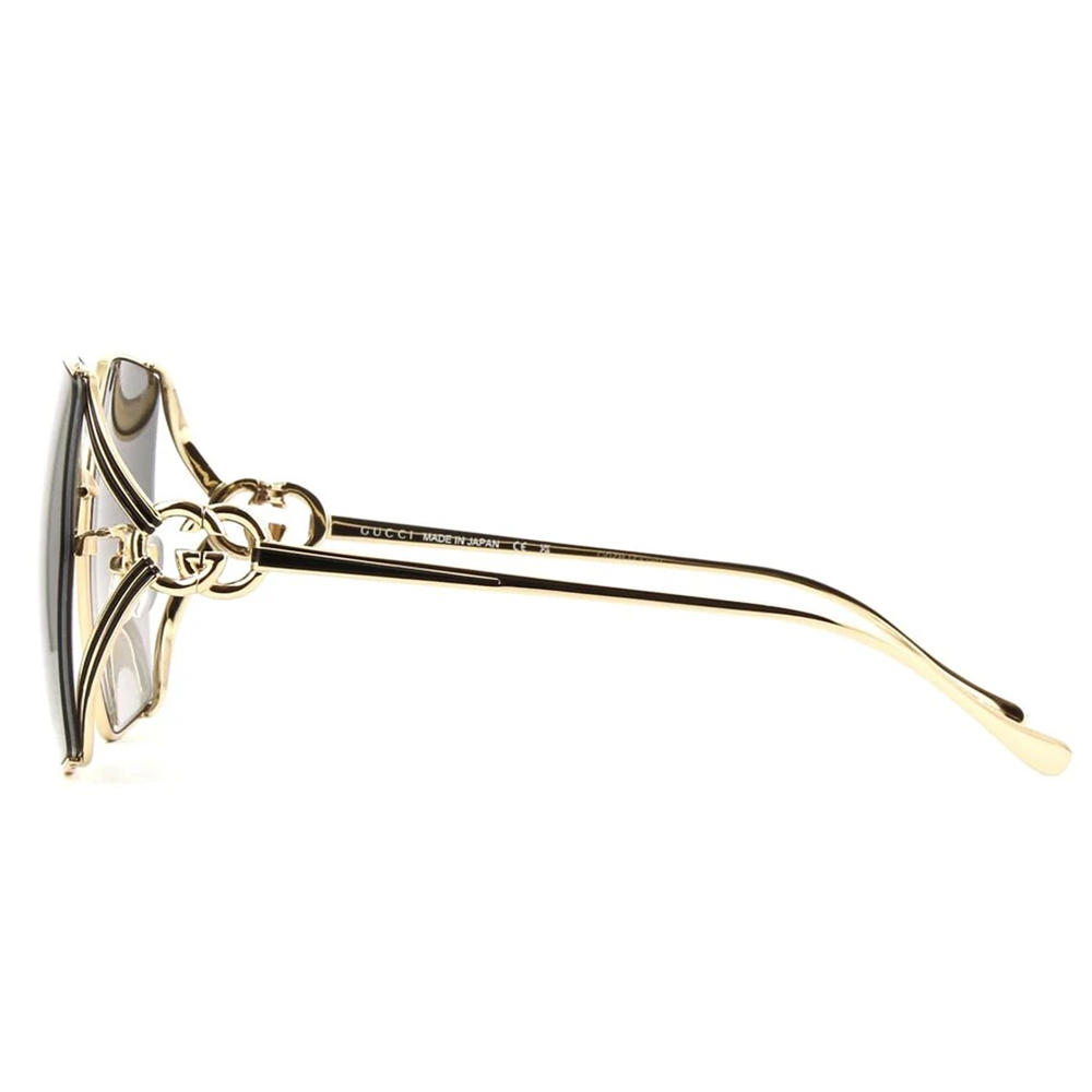 GUCCI | 雙槓風格多邊框太陽眼鏡 | 沉穩灰