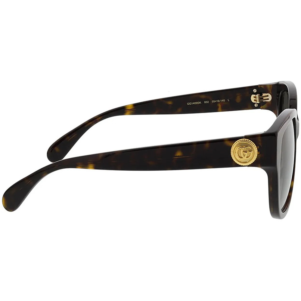 GUCCI | 小古馳金標方框太陽眼鏡 | 小復古豹紋