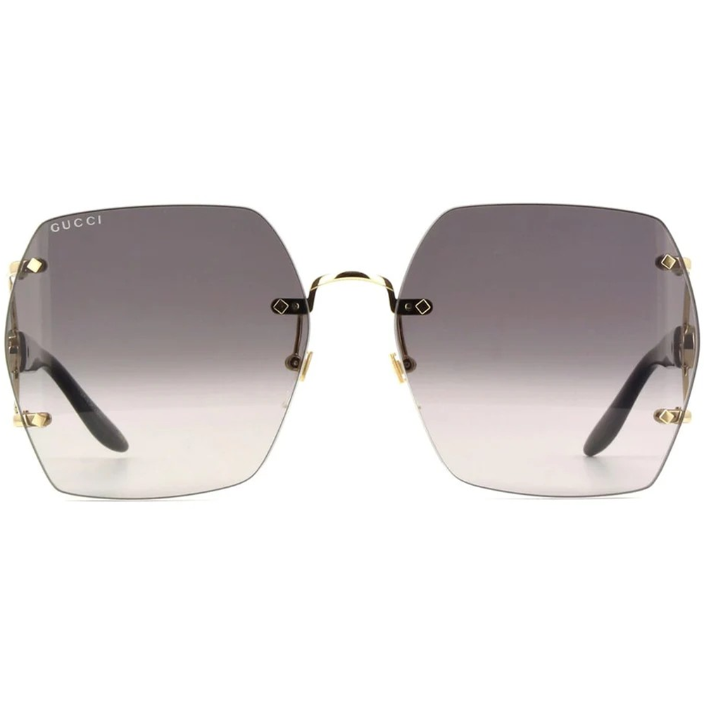 GUCCI | FORK叉子系列多邊無框太陽眼鏡 |漸層紫