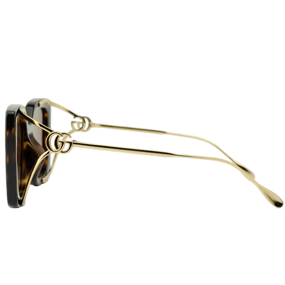 GUCCI | 精緻古典粗黑蝴蝶型太陽眼鏡 |洛可可斑紋