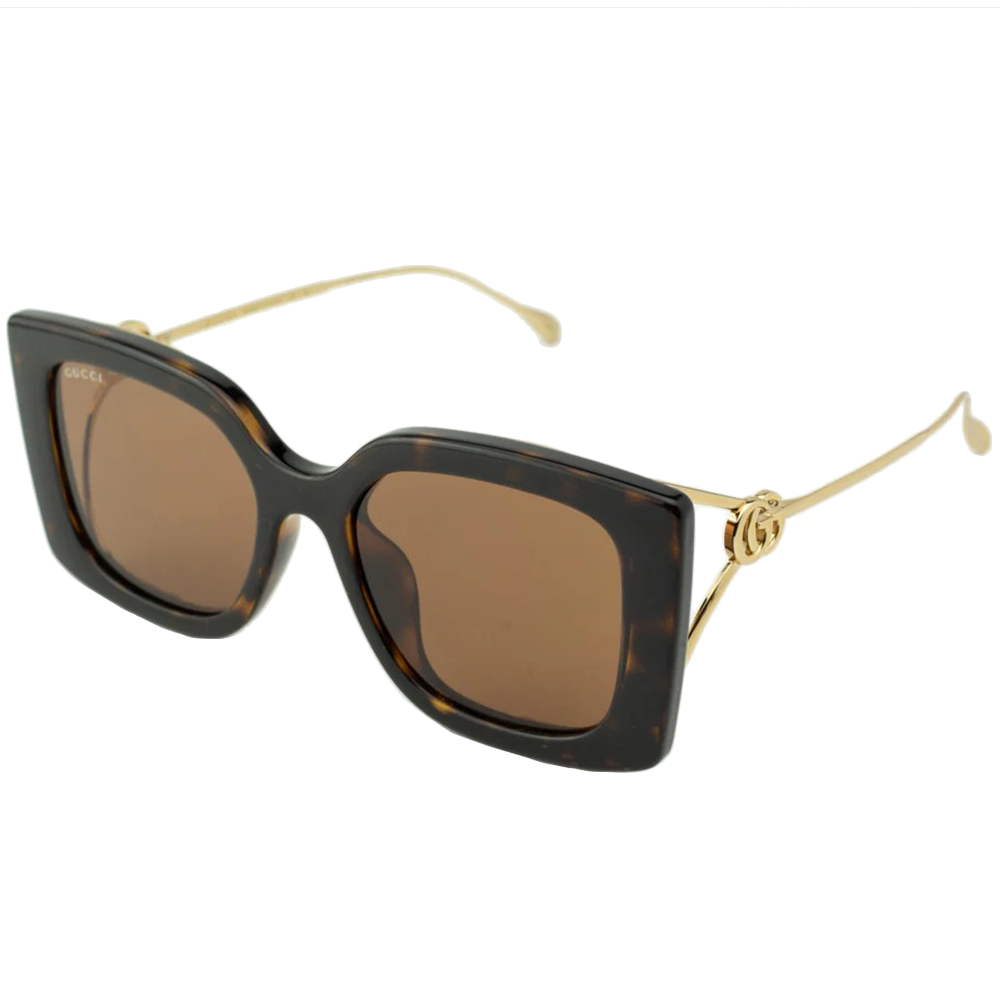 GUCCI | 精緻古典粗黑蝴蝶型太陽眼鏡 |洛可可斑紋