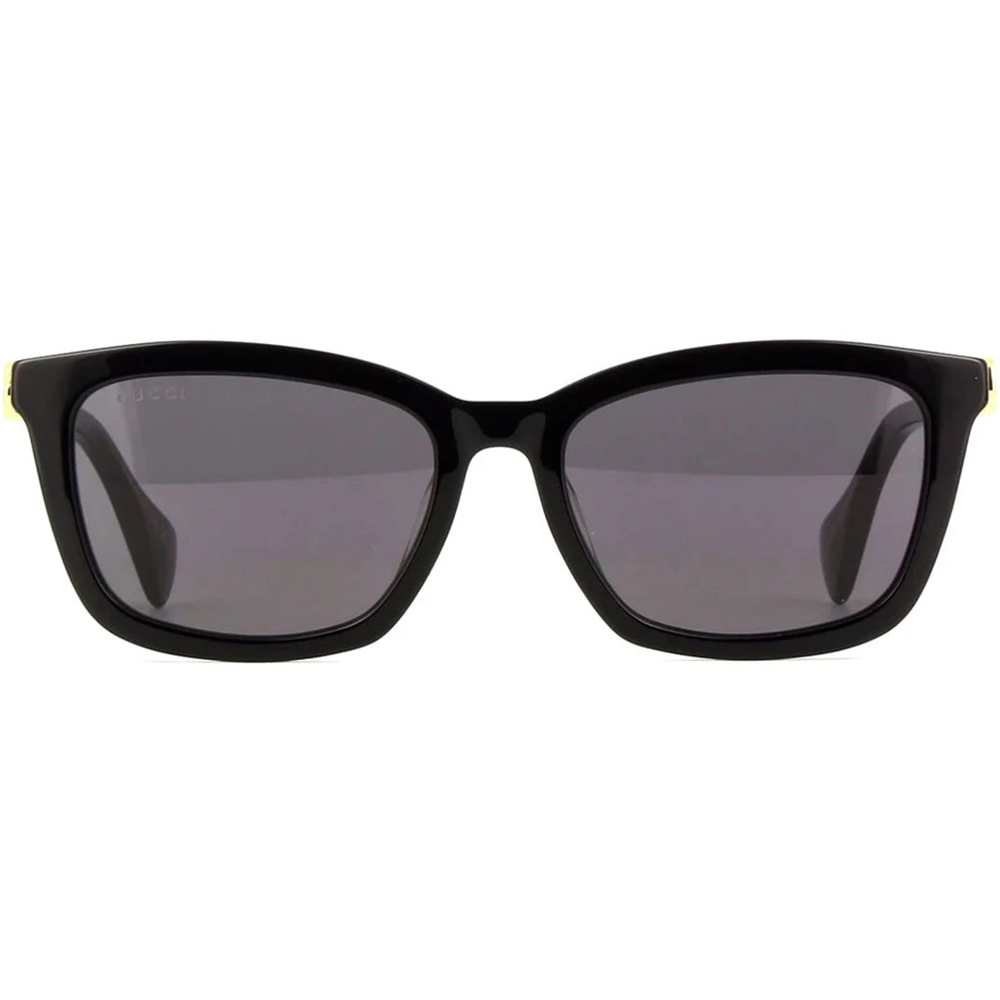 GUCCI | 獨特雙G黑方框太陽眼鏡 |氣勢黑
