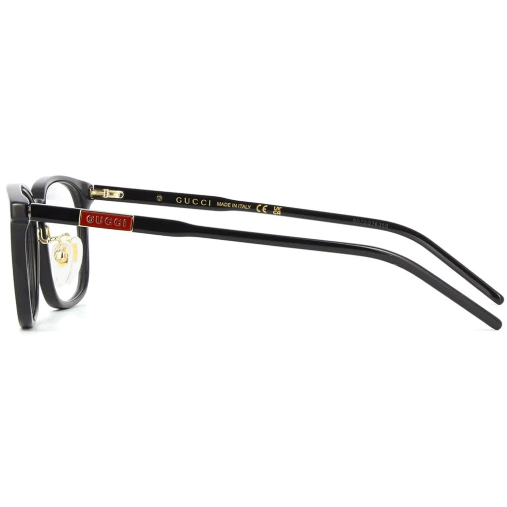 GUCCI | 古馳小紅標方框眼鏡 |經典黑