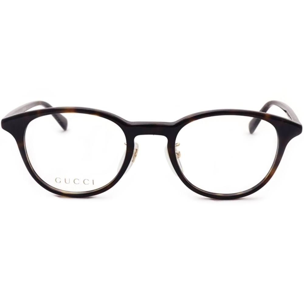 GUCCI | 細邊工藝風波士頓框眼鏡 |玳瑁棕