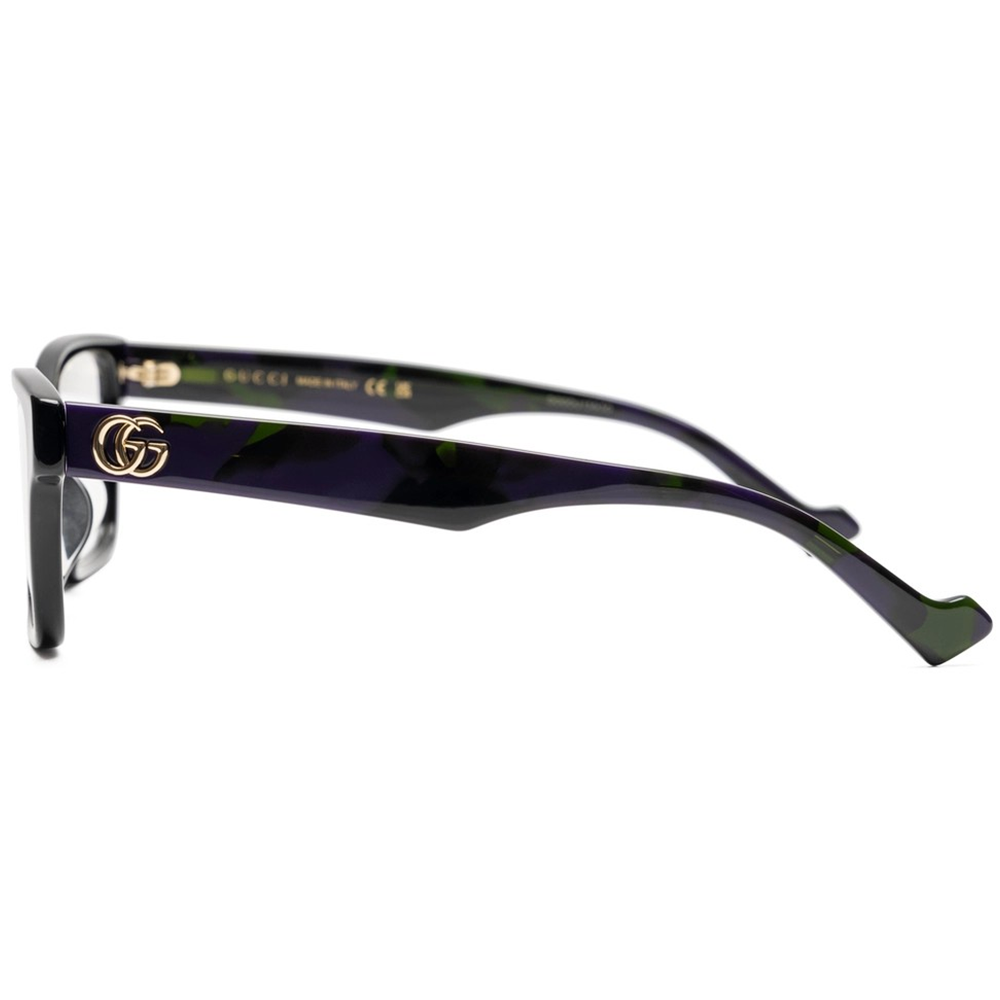 GUCCI | 素雅粗黑長方框眼鏡 |迷彩黑紫