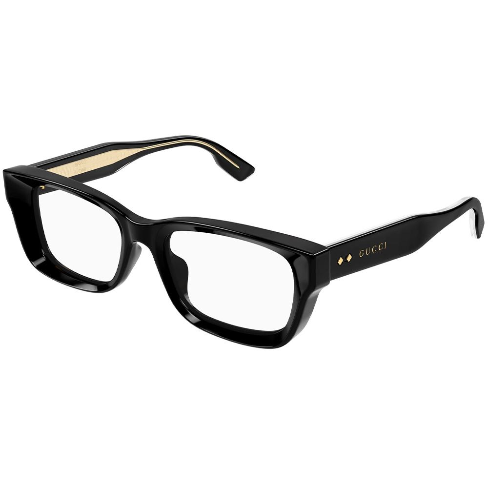GUCCI | 密探粗黑長方框眼鏡 |冒險黑