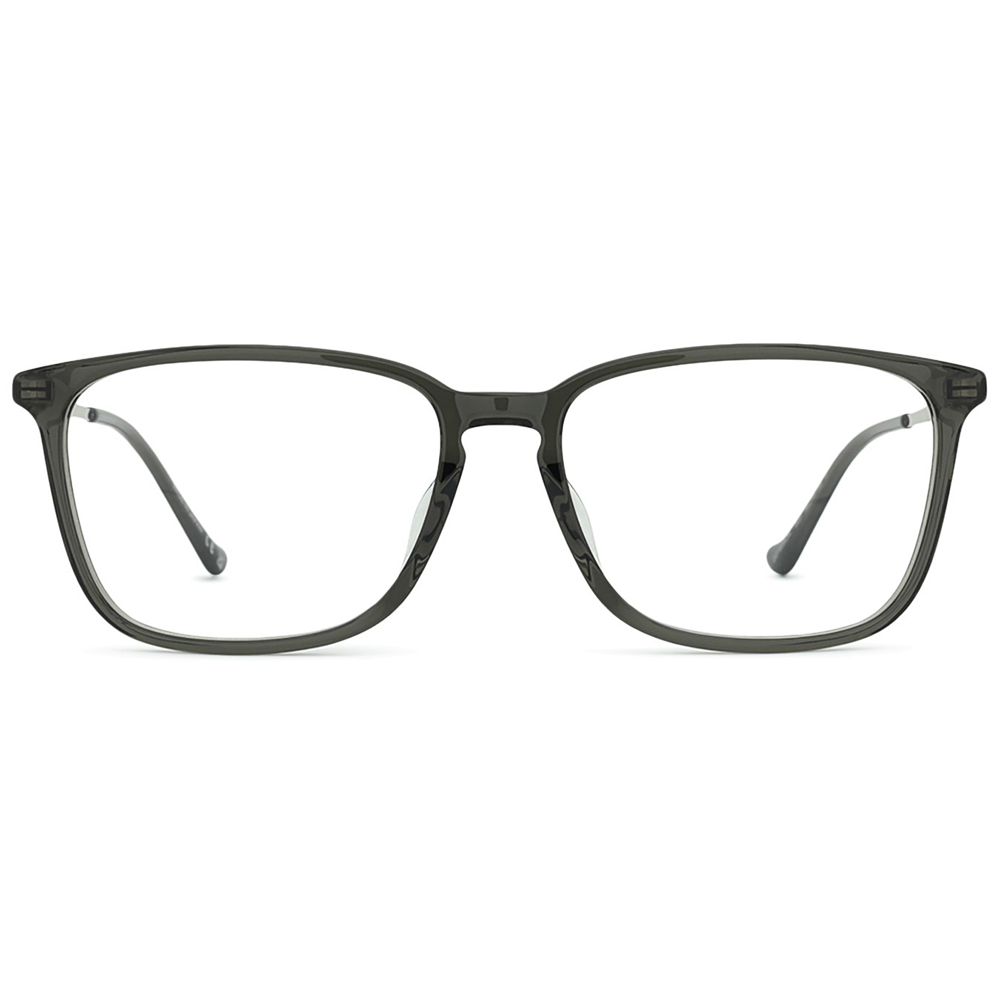 GUCCI | 沉著冷靜方框眼鏡 | 透灰/銀