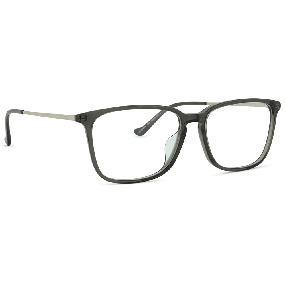 GUCCI | 沉著冷靜方框眼鏡 | 透灰/銀