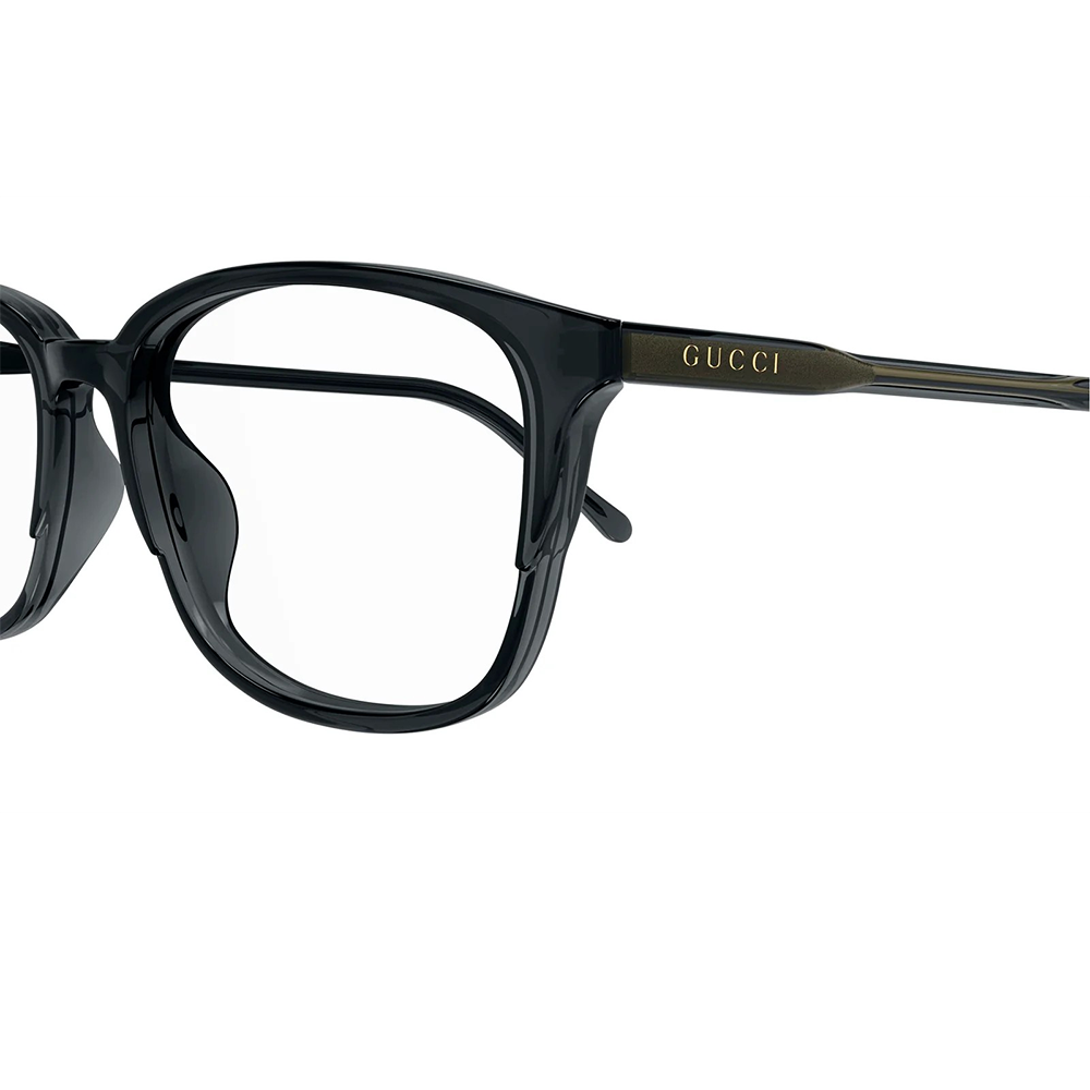 GUCCI | 休閒自然方框細邊眼鏡 |炭晶灰