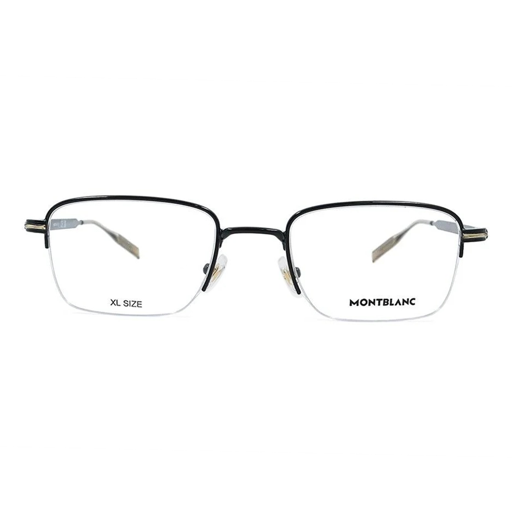 MONTBLANC | 學者之韻長方半框眼鏡 | 睿智黑