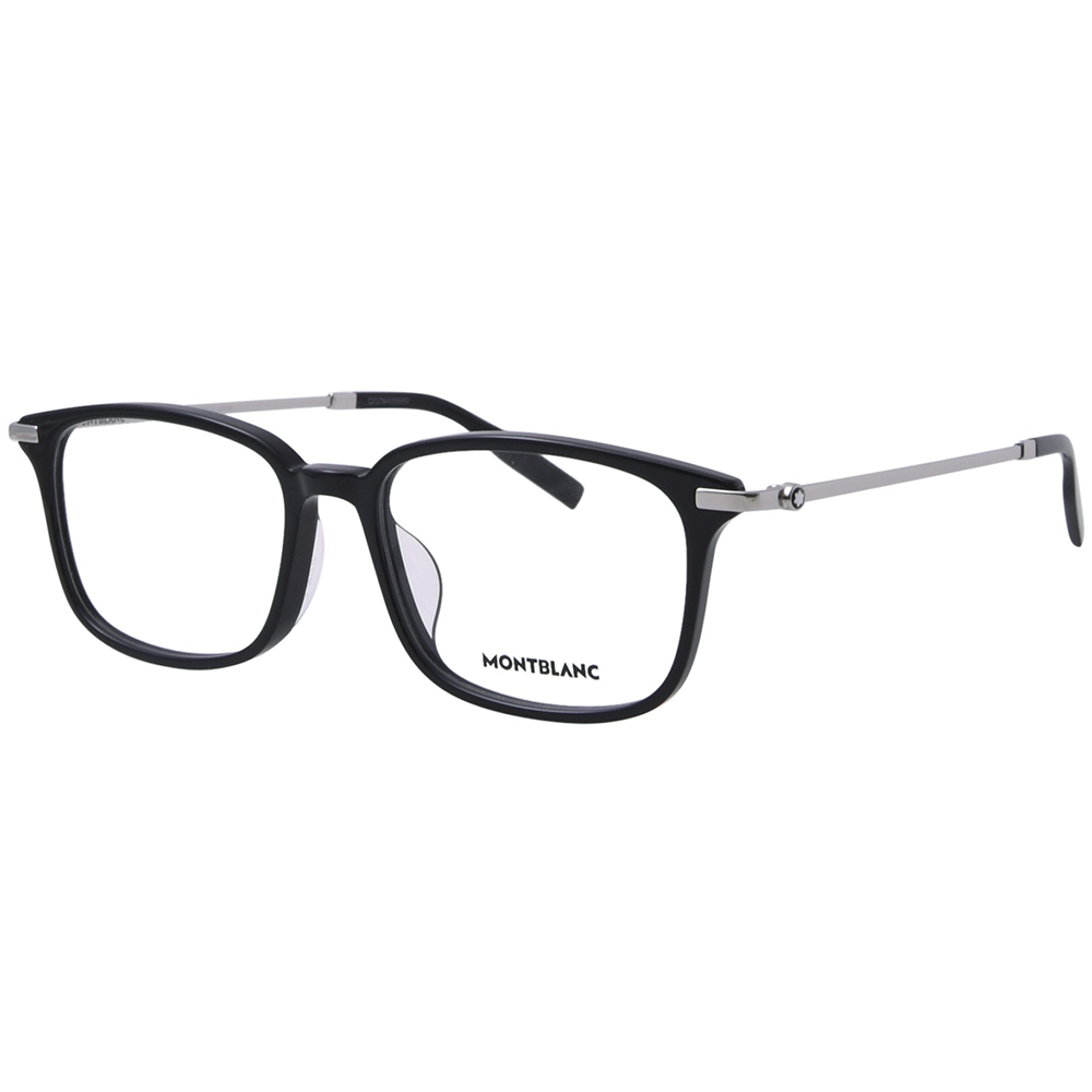 MONTBLANC | 靜享時光長方框眼鏡 | 光映黑銀