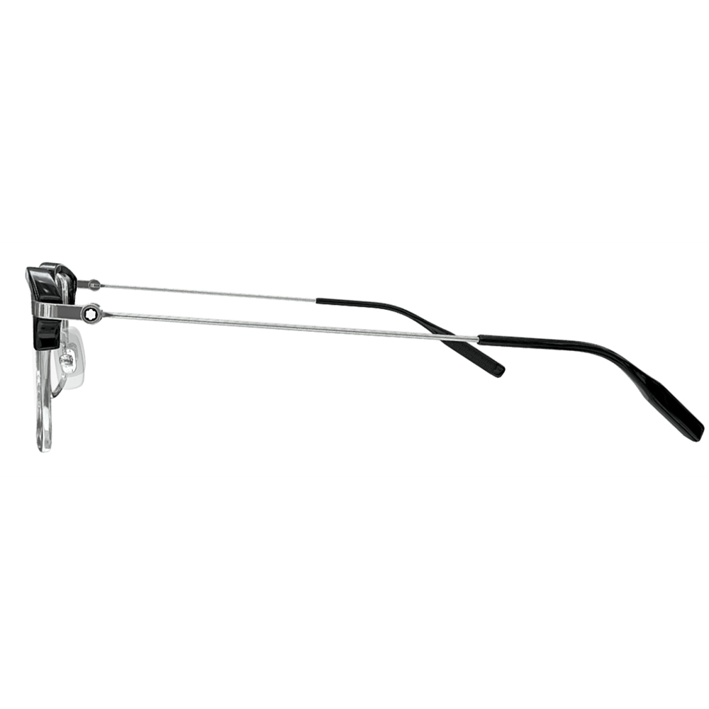 MONTBLANC | 經典工匠長方眉框眼鏡 |  黑/銀