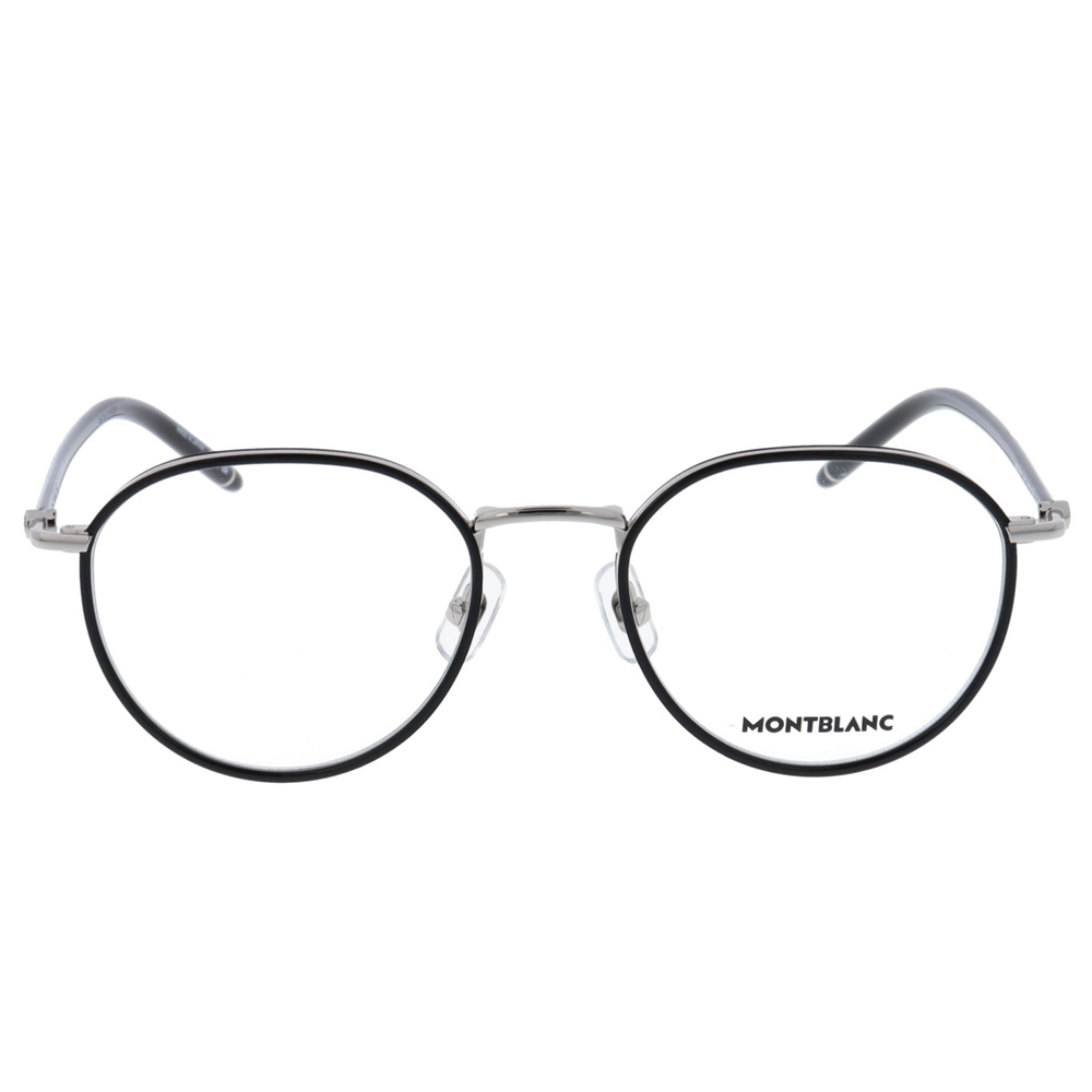 MONTBLANC | 逸韻華光細圓框眼鏡 | 質感黑銀