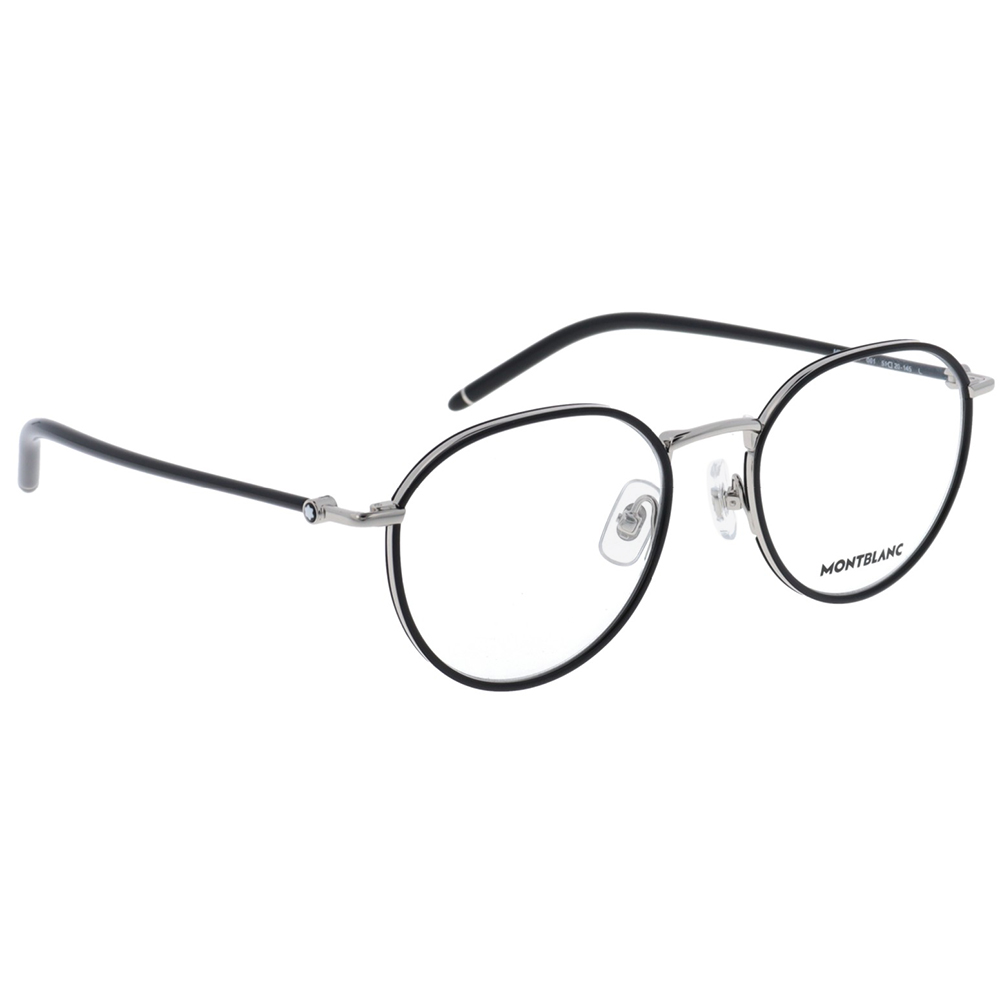 MONTBLANC | 逸韻華光細圓框眼鏡 | 質感黑銀