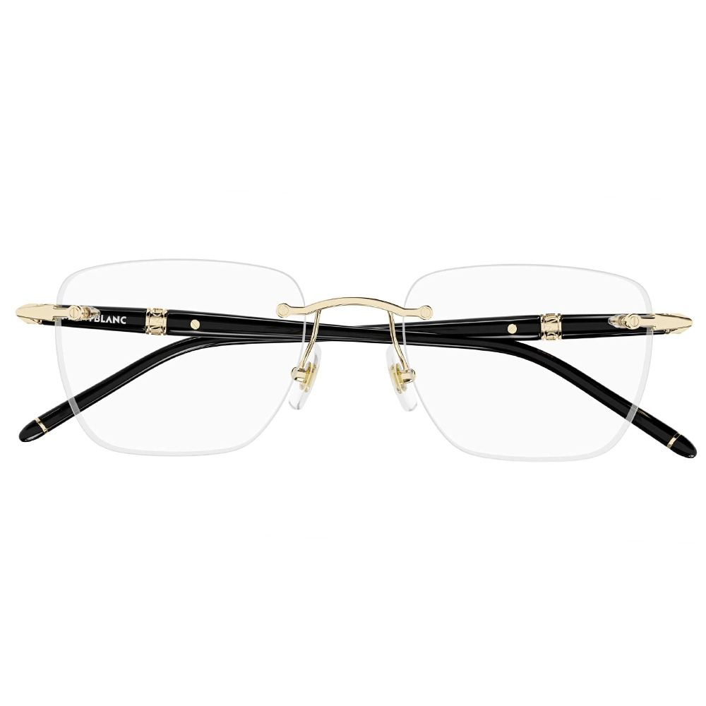 MONTBLANC | 金心詩語長方框眼鏡 | 優雅黑金